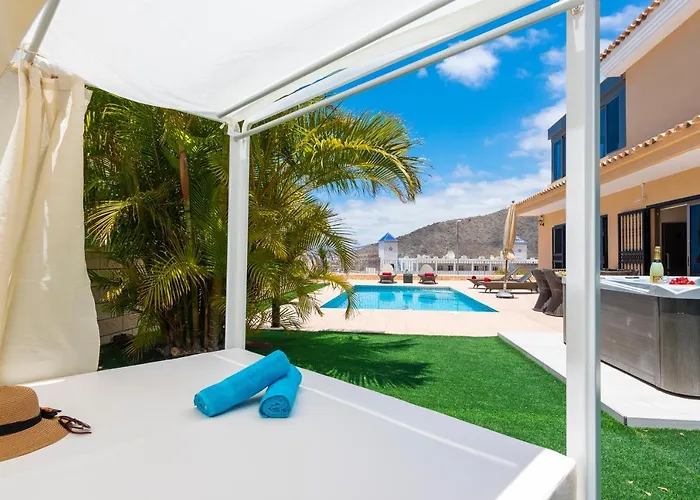 Torviscas Sunset Villa 4 Rooms With Air-Conditioning & Private Jacuzzi Costa Adeje (Tenerife)